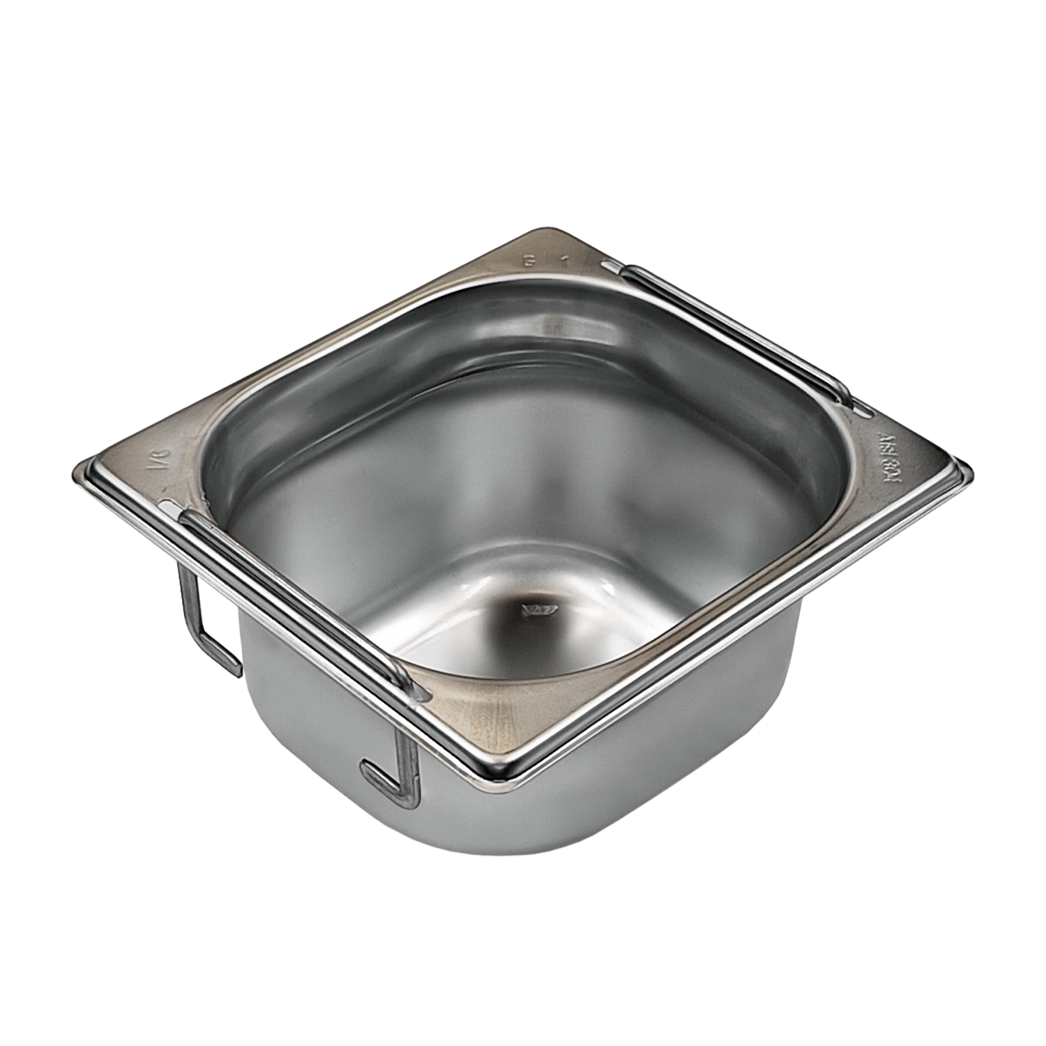 Gastronádoba GN 1/6 - 65 ucha zasouvací nerezová | REDFOX - GN 1/6-65 U