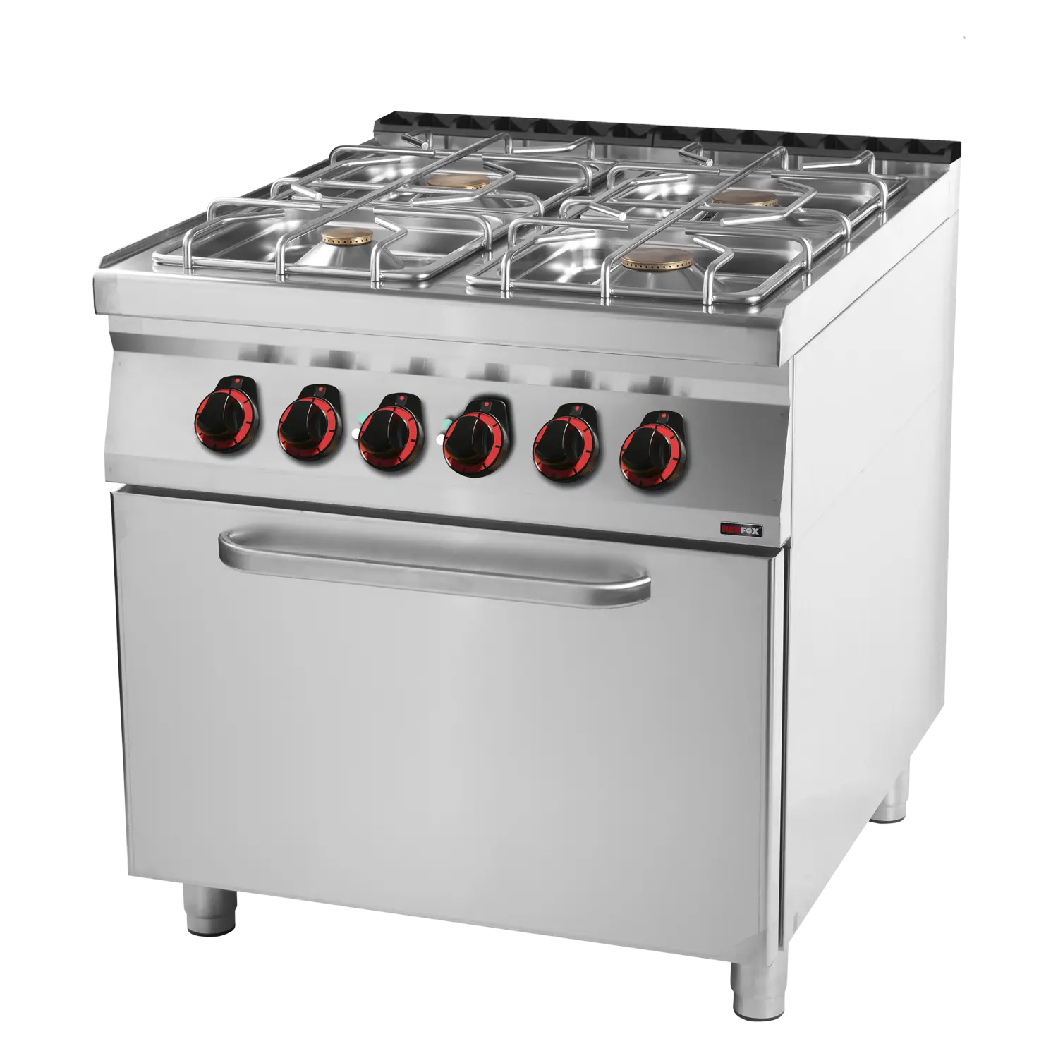 Sporák kombinovaný s horkovzdušnou elektrickou troubou GN 1/1 - 4x hořák  | REDFOX - SPT 90/80 11 GE