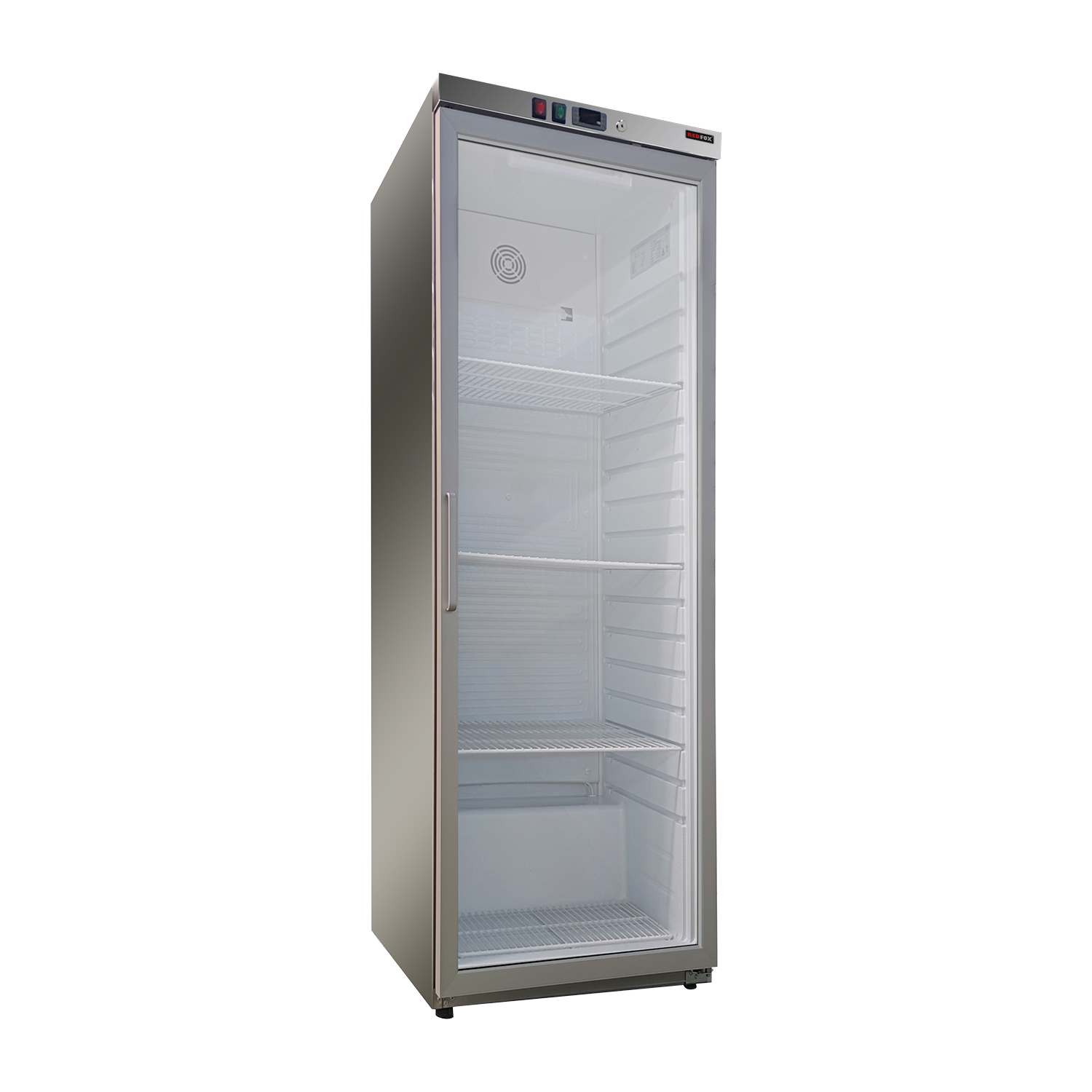 Cooling cabinet 533 l, glass door, stainless steel | REDFOX - DNR 600 GS