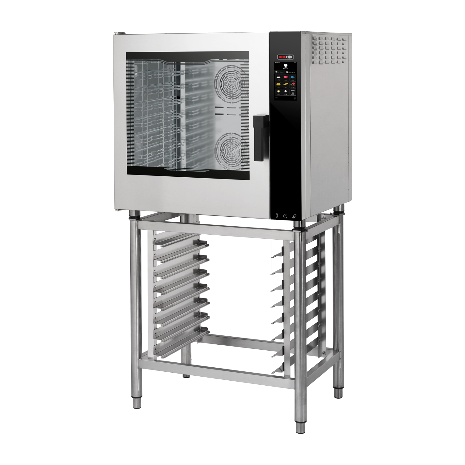 Electric convection oven reinforced version Direct steaming Color touch screen Automatic cleaning Left-hinged door 7x GN 1/1 | REDFOX - MPDN 0711 X ELAM