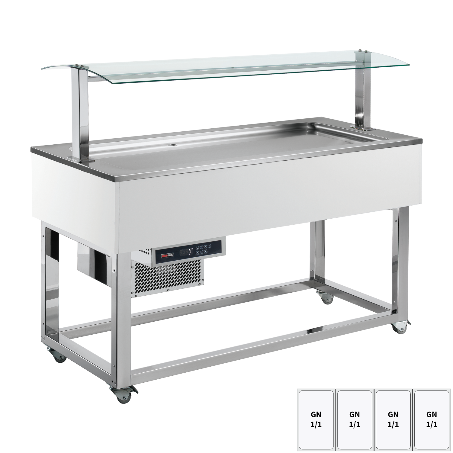 Food display island chilled GN 4-1/1 RAL | REDFOX - ES LIME+ 4R