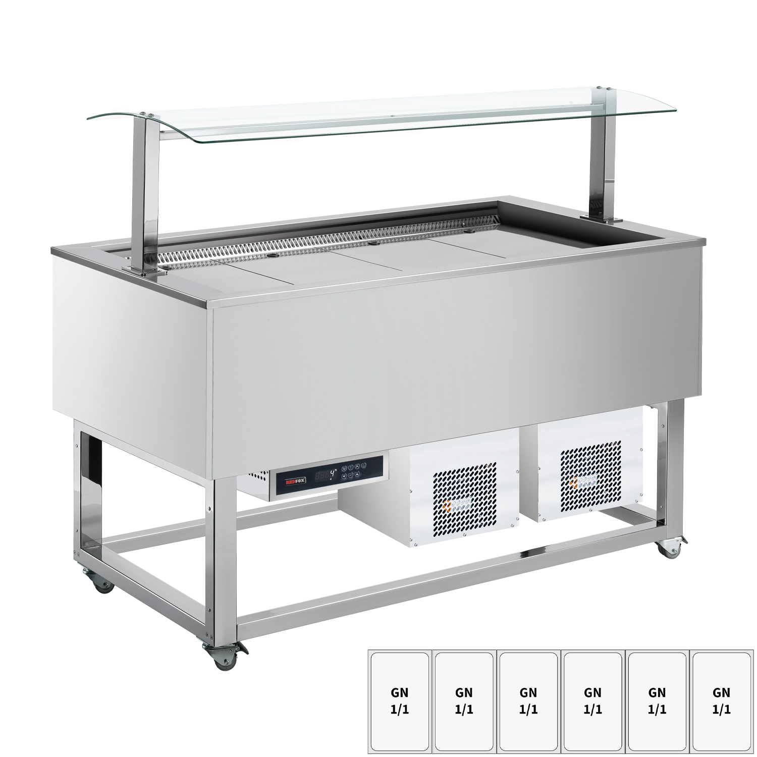 Food display island chilled GN 6-1/1 RAL | REDFOX - ES BLUE+ 6R