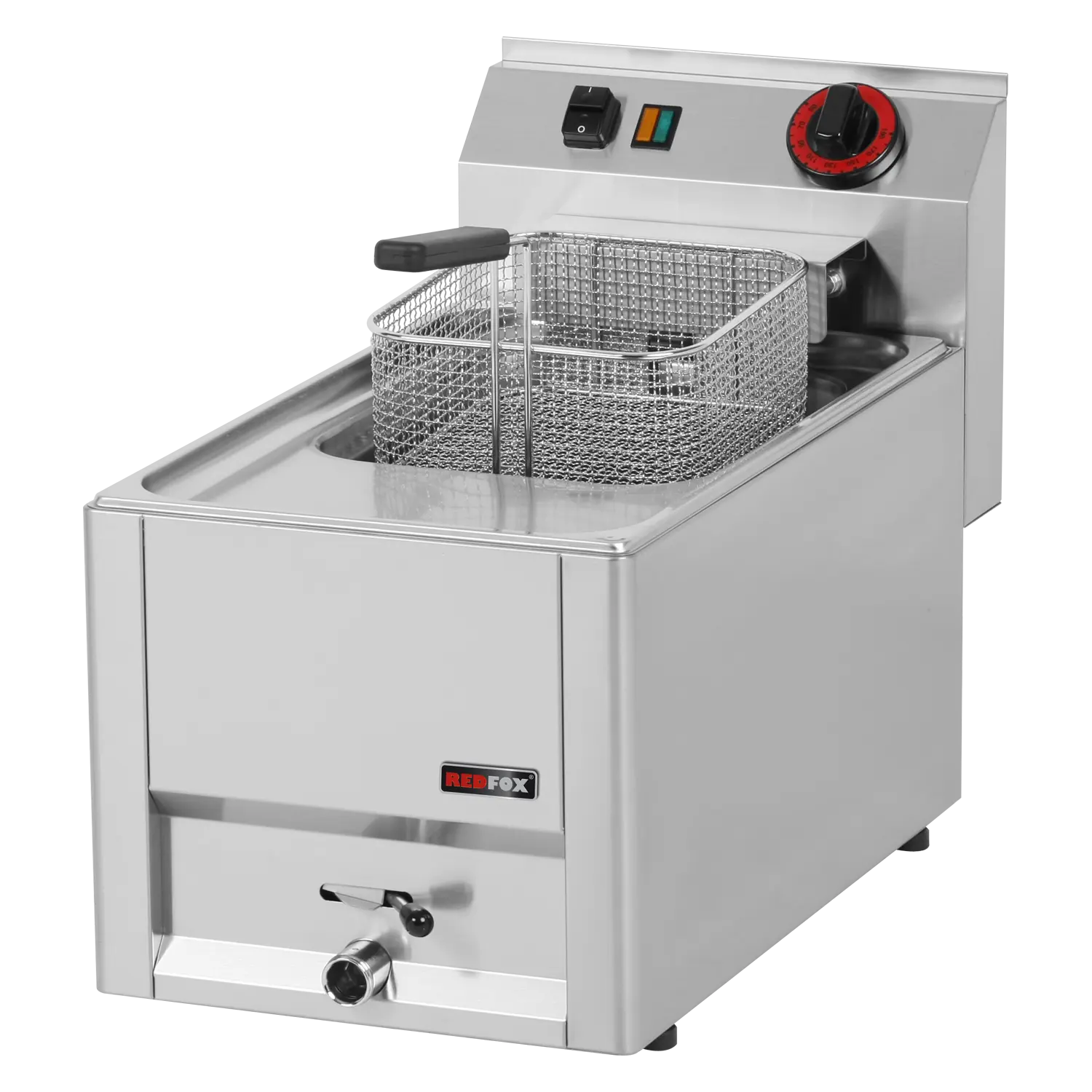 Electric fryer 0,75 kW/l, 8 l without cabinet 400 V | REDFOX - FE 30 ELT