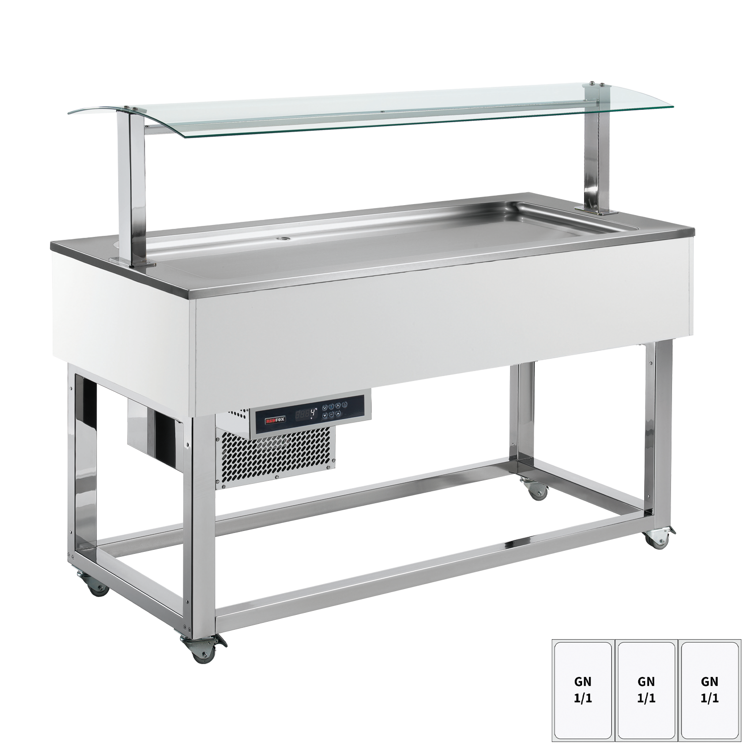 Food display island chilled GN 3-1/1 RAL | REDFOX - ES LIME+ 3R