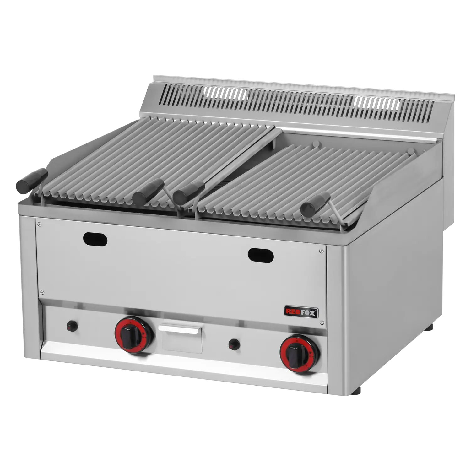 Lávový gril plynový dvojitý 2x 31x48 bez podestavby | REDFOX - GL 60 GLS
