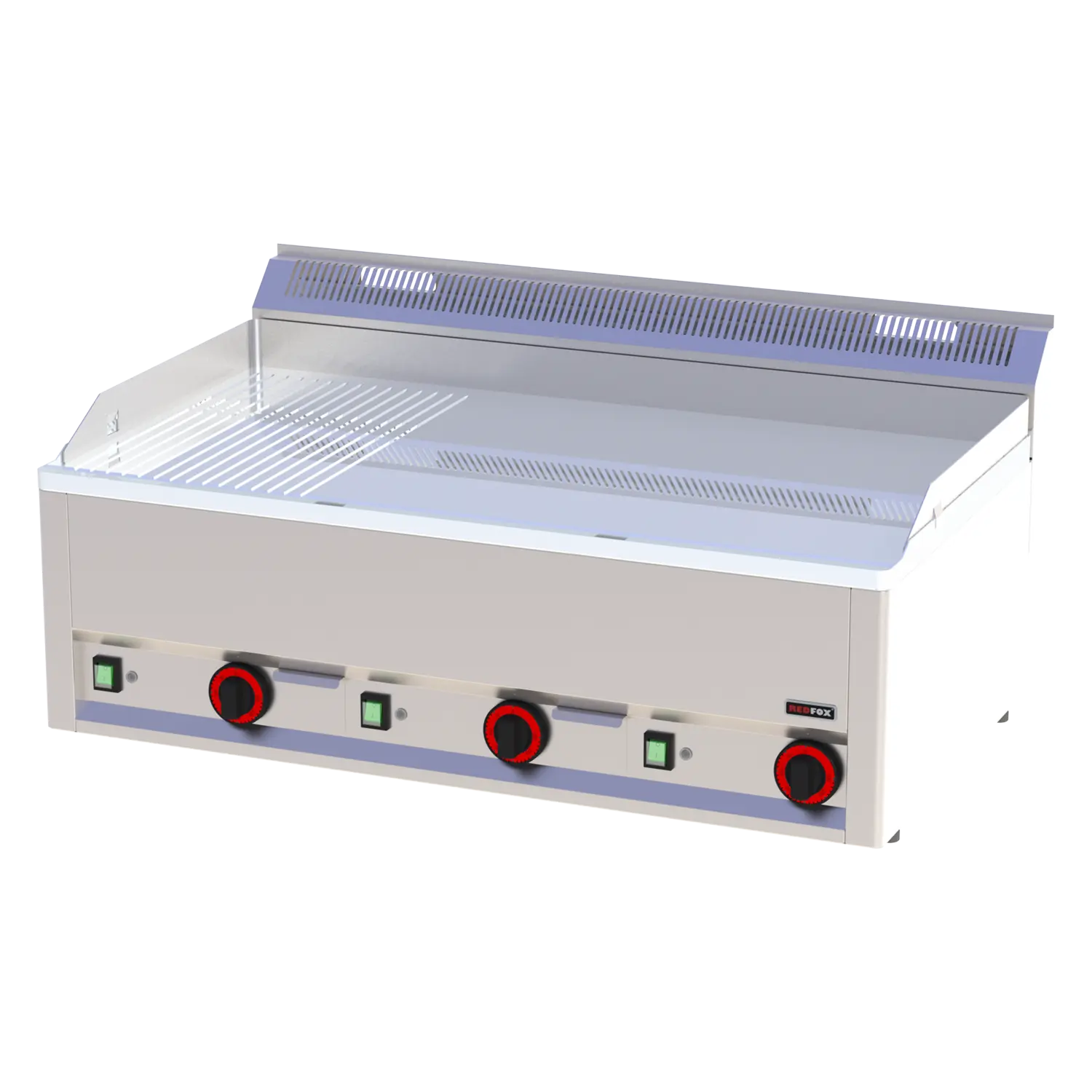 Grilovací deska 97x48 elektrická chromovaná kombinovaná bez podestavby 400 V | REDFOX - FTHRC 90 EL