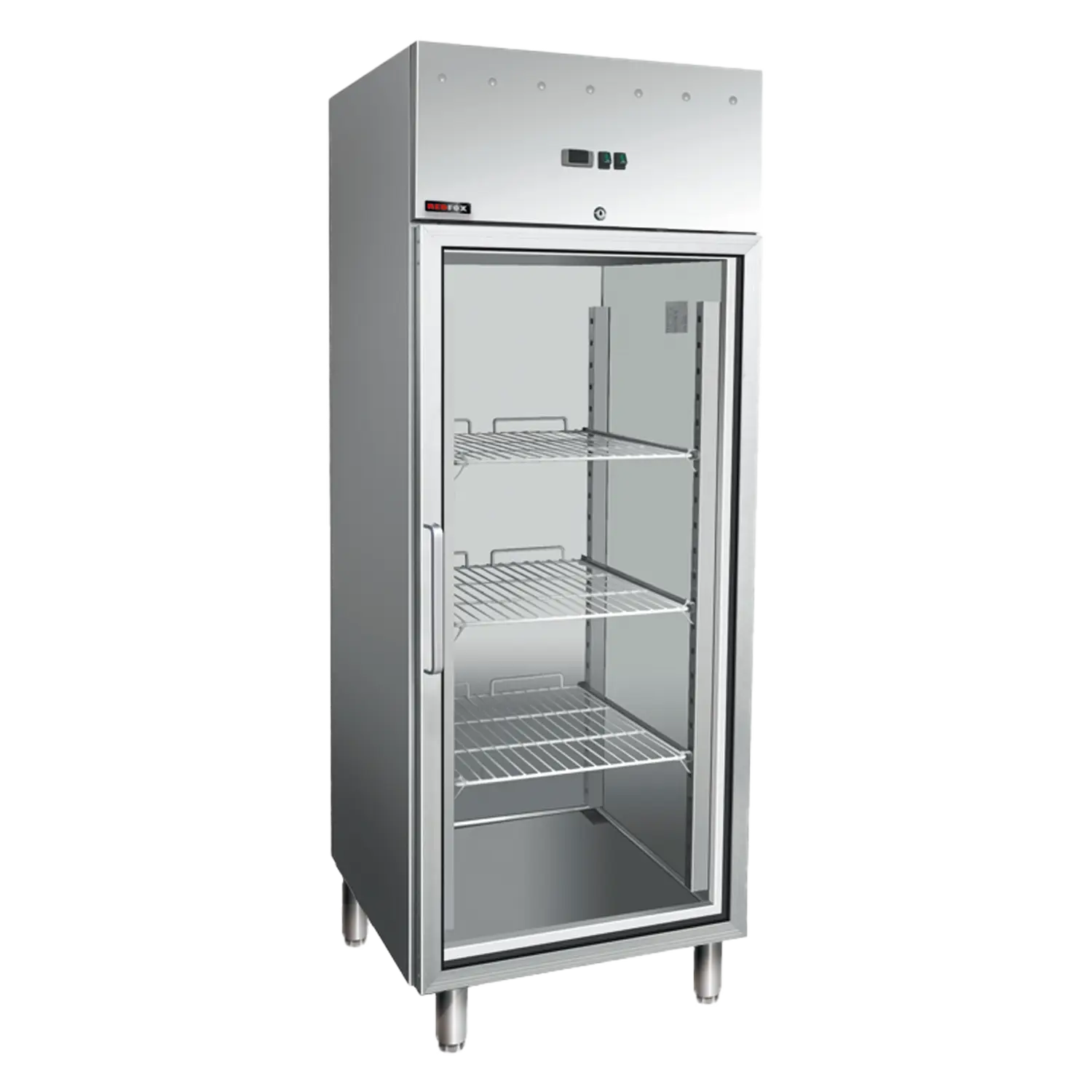 Cooling cabinet GN 700 l stainless steel glass door | REDFOX - MN 700G