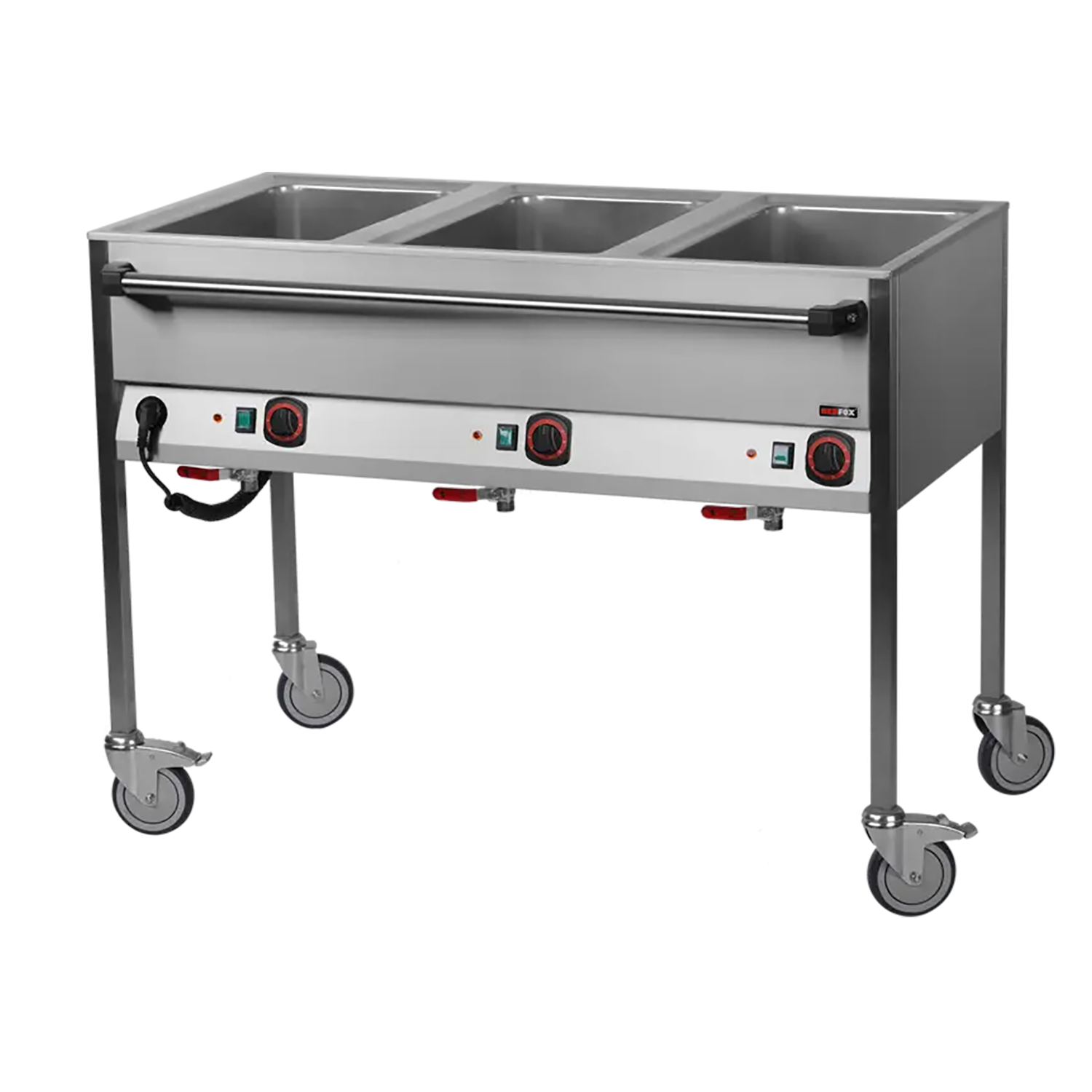 Bain marie electric GN 3-1/1 controllers on longer side  | REDFOX - VLPD 3120
