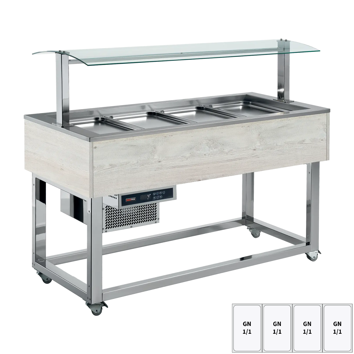 Food display island chilled GN 4-1/1 Hemlock | REDFOX - ES GREEN+ 4H
