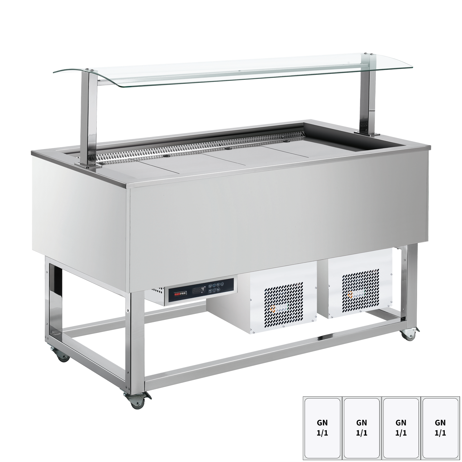 Food display island chilled GN 4-1/1 RAL | REDFOX - ES BLUE+ 4R