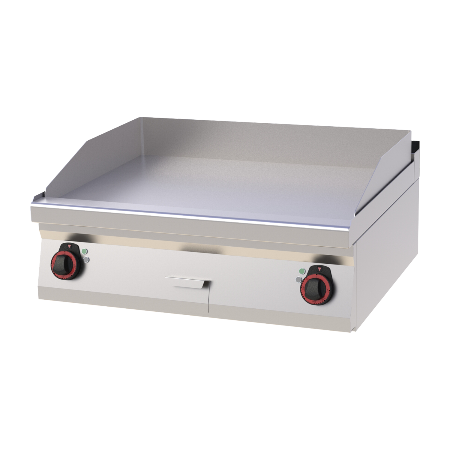 Grilovací deska 80x51 elektrická chromovaná hladká bez podestavby 400 V | REDFOX - FTHC 70/08 E