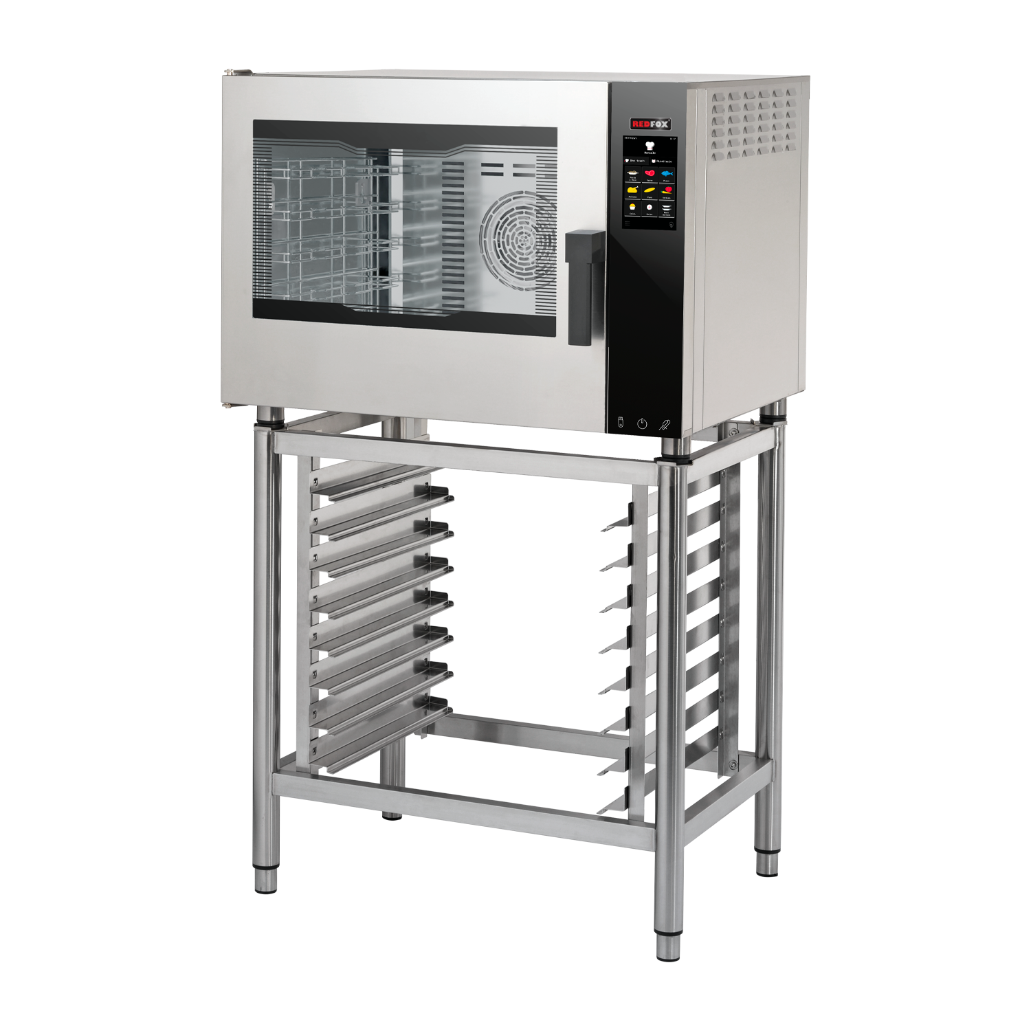 Convection oven electric Direct steam Color touch screen Automatic cleaning Left-hinged door 5x GN 1/1 | REDFOX - MPDN 0511 ELAM