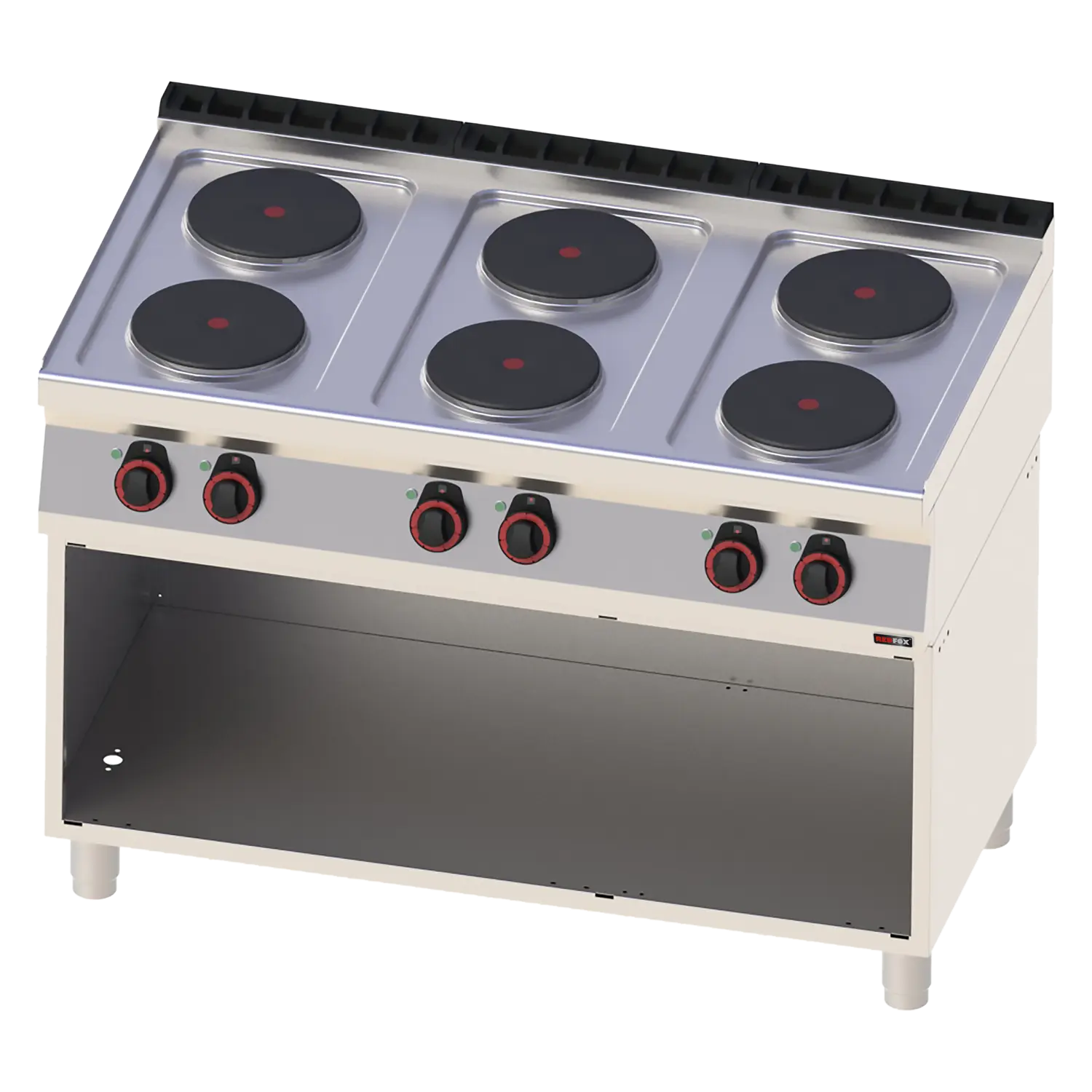 Sporák elektrický 6x plotýnka s podestavbou 400 V | REDFOX - SP 70/120 E