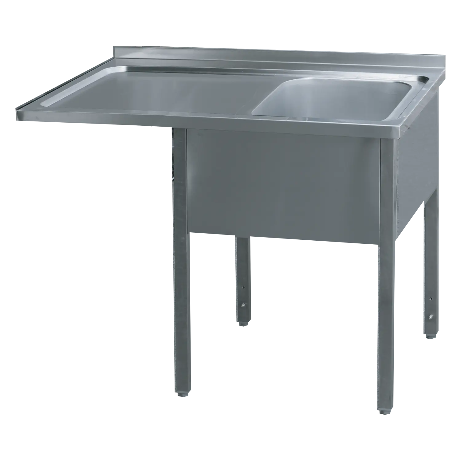 Stůl mycí 140x70x90 - 1x dřez 50x40x30 odkapávací plocha levá | REDFOX - MSJOL/M 7014