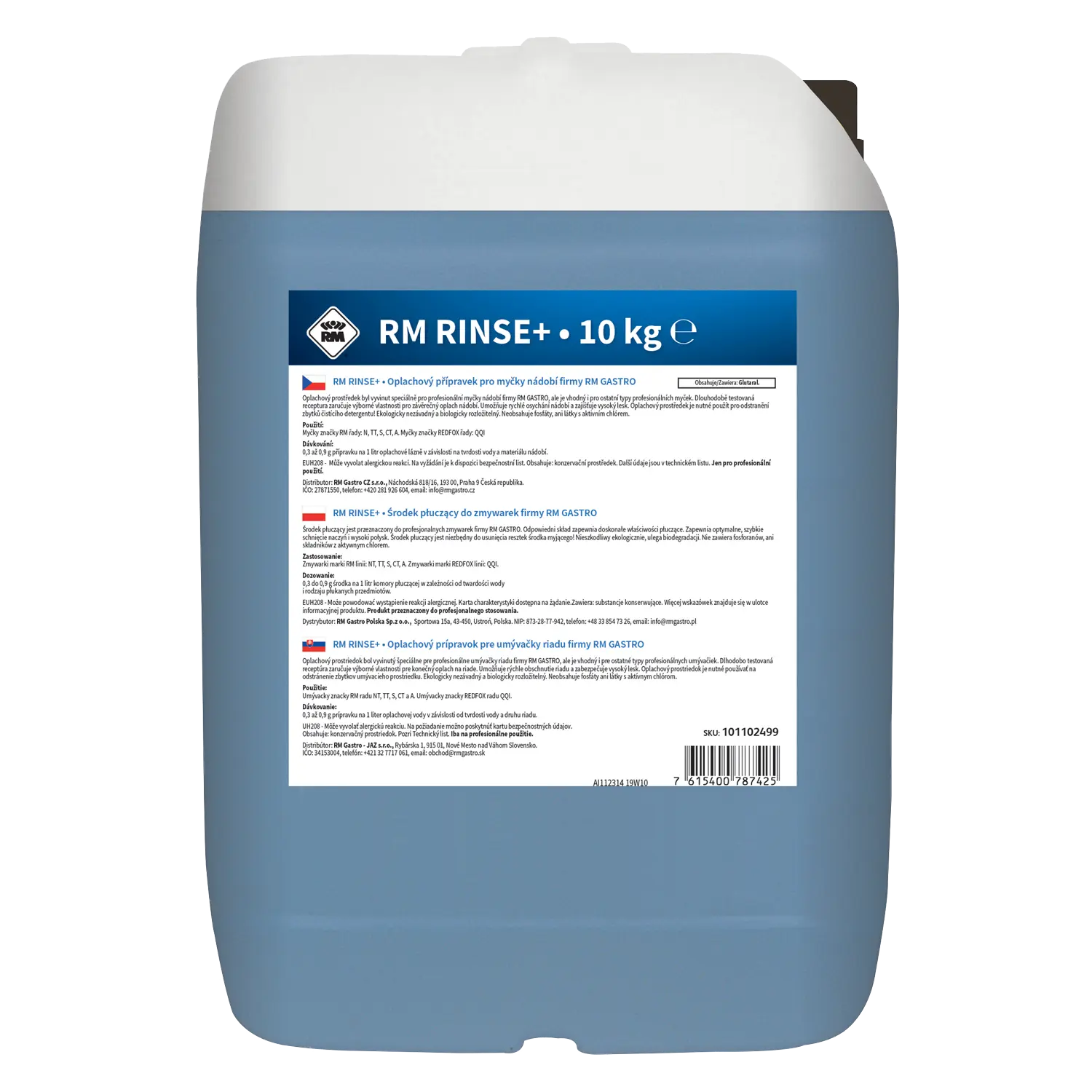 Oplachový přípravek pro myčky nádobí 10 kg | RM + REDFOX - RM Rinse+ 10 kg