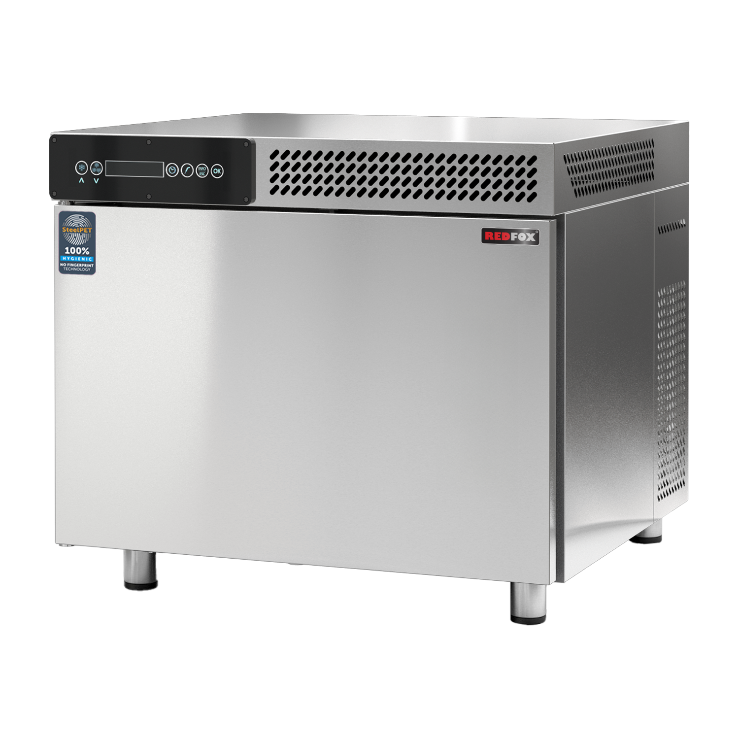 Panneau de commande numérique Shocker 3x GN 1/1, pieds plus hauts, 230 V | REDFOX - SHFN 0311 FSHF PD