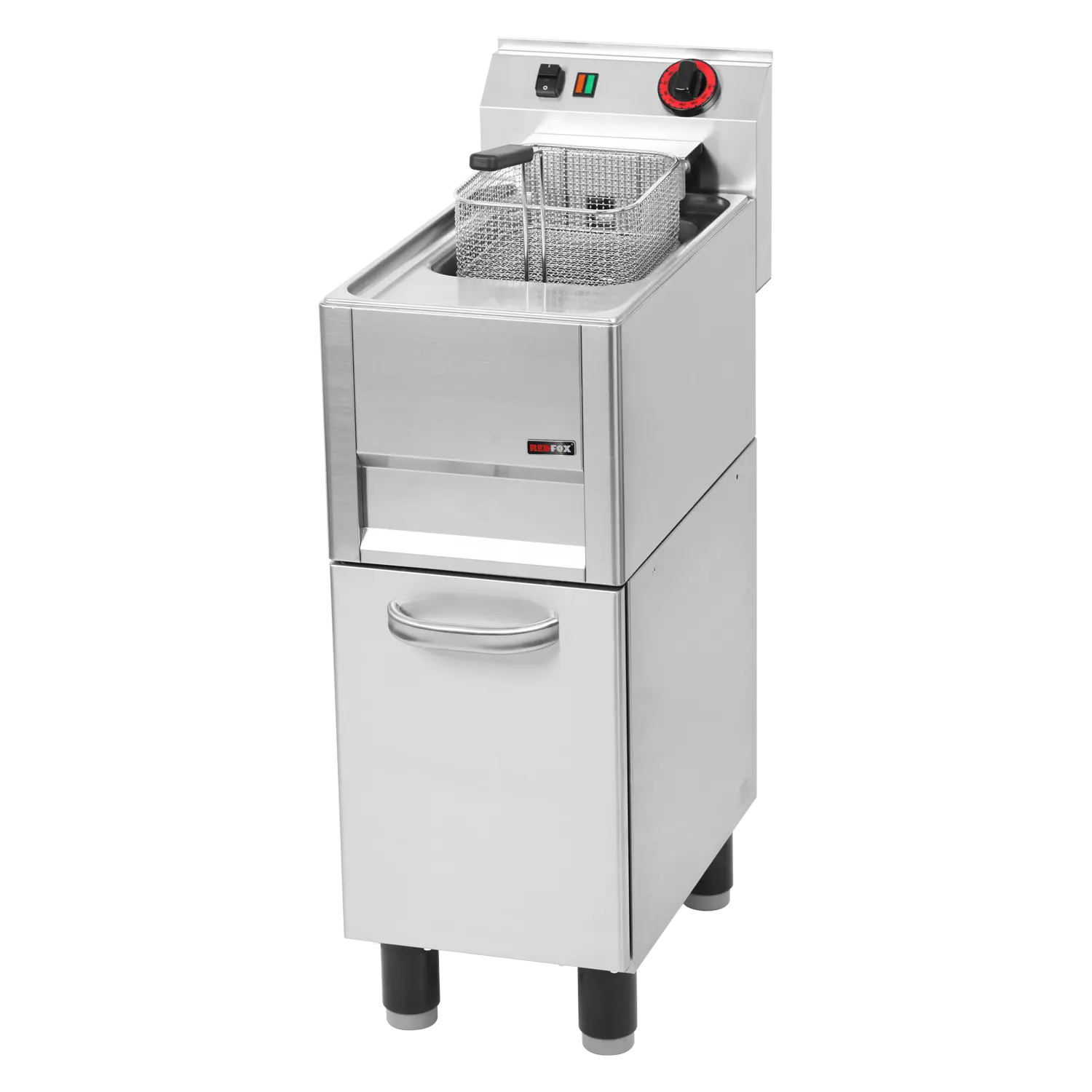 Electric fryer 0,75 kW/l, 8 l on cabinet 400 V | REDFOX - FE 31 ELT