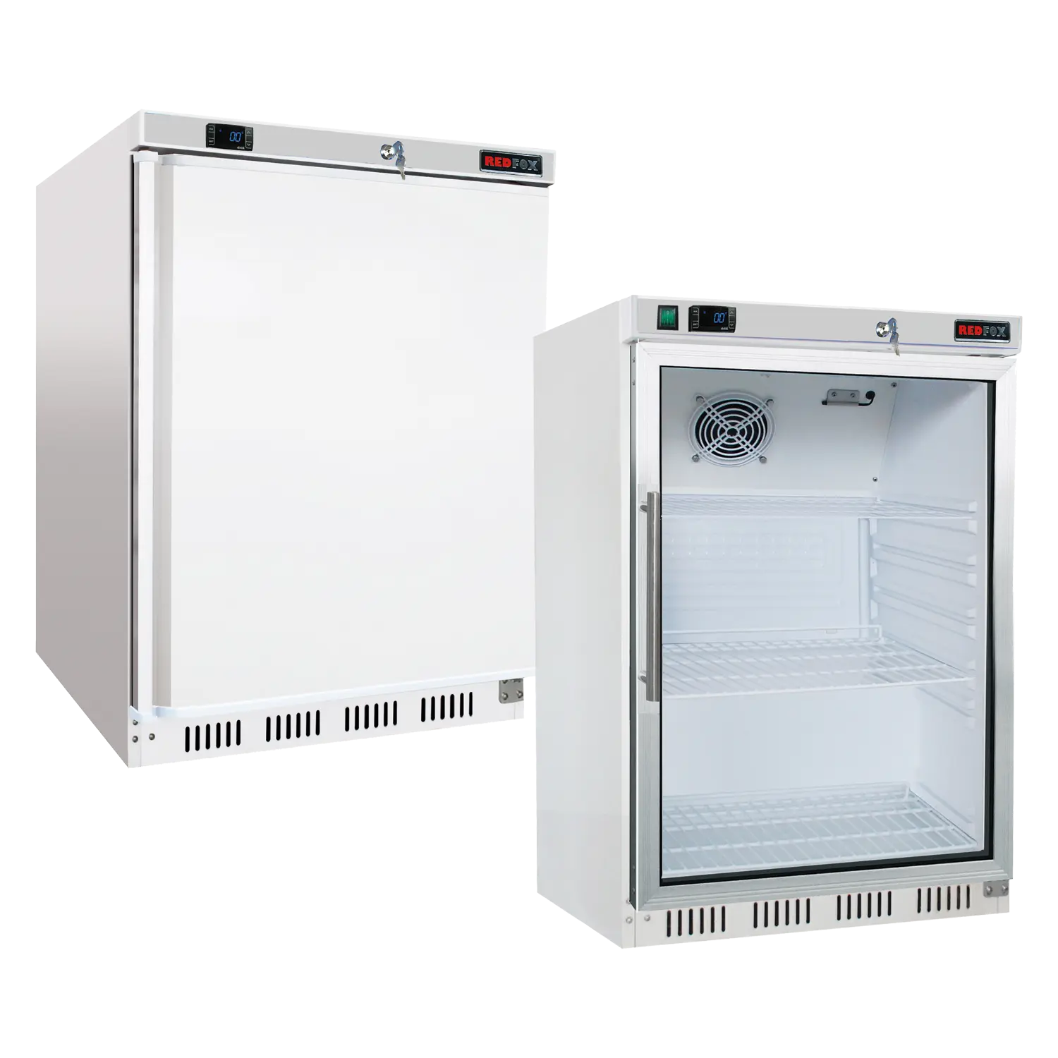Cooling cabinet 130 l 2x grid, white | REDFOX - HR 200