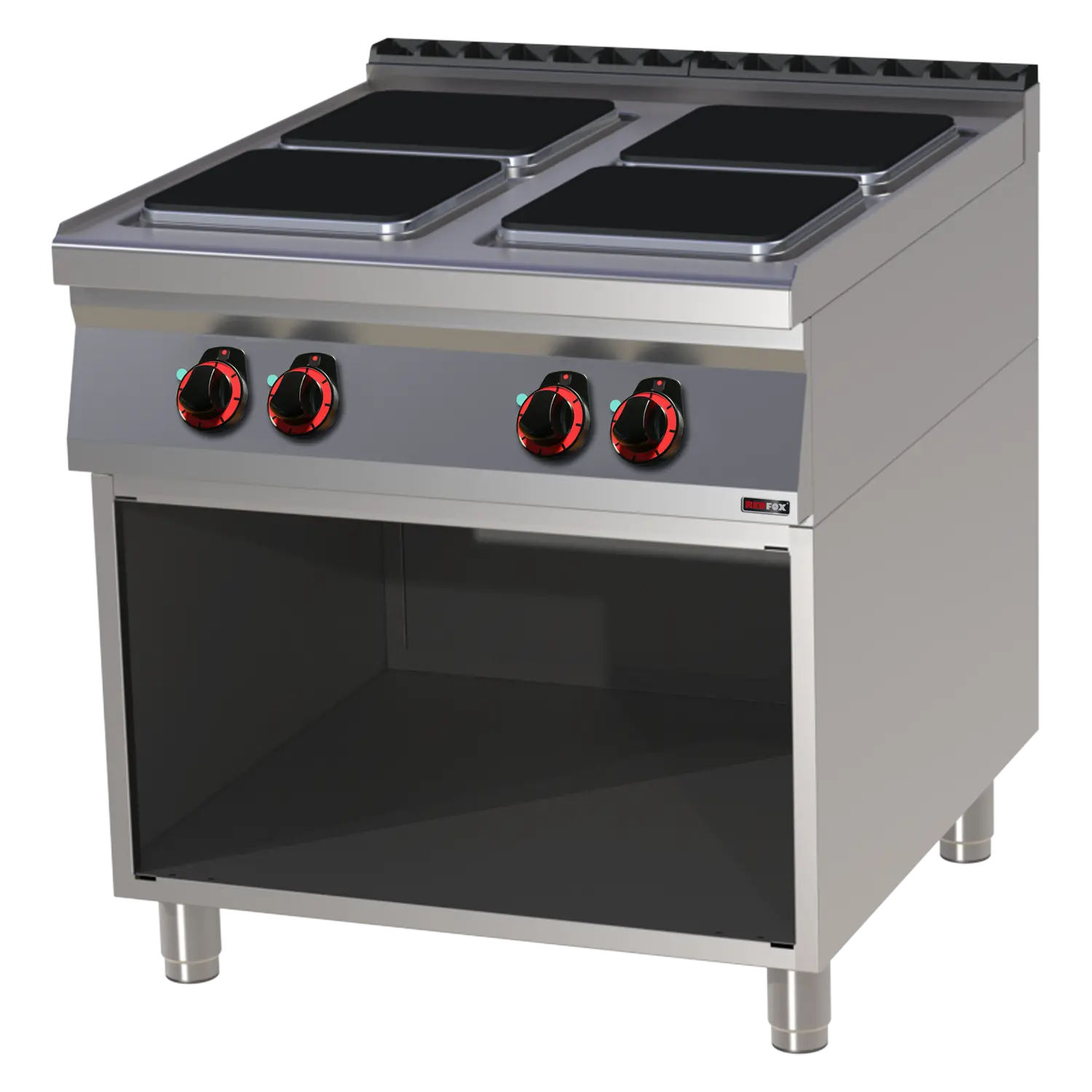 Sporák elektrický 4x plotýnka s podestavbou 400 V | REDFOX - SPQ 90/80 E