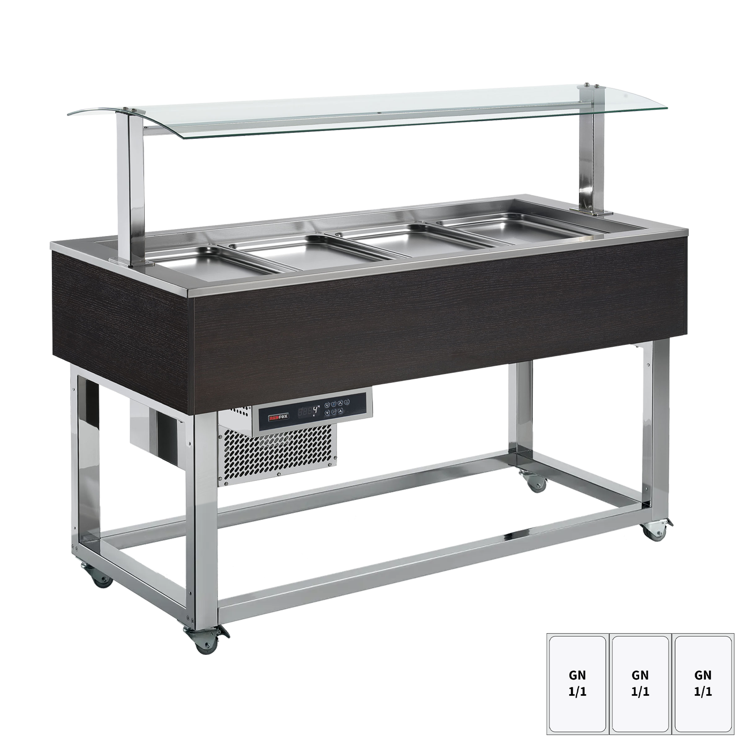 Bufet chlazený GN 3-1/1 Wenge | REDFOX - ES GREEN+ 3W