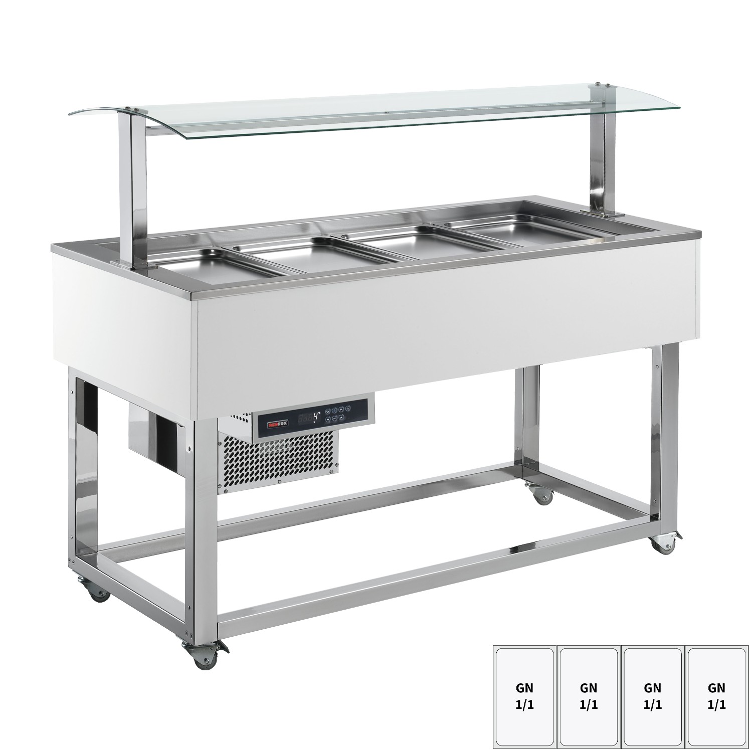Food display island chilled GN 4-1/1 RAL | REDFOX - ES GREEN+ 4R