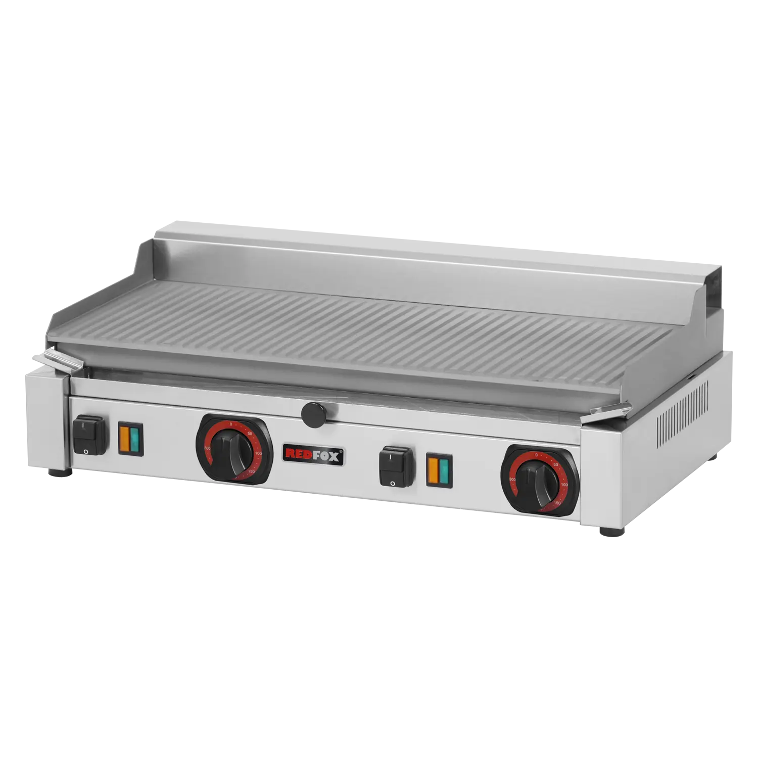 Fry-top griddle plate electric grooved counter top 230 V | REDFOX - PD 2020 RB