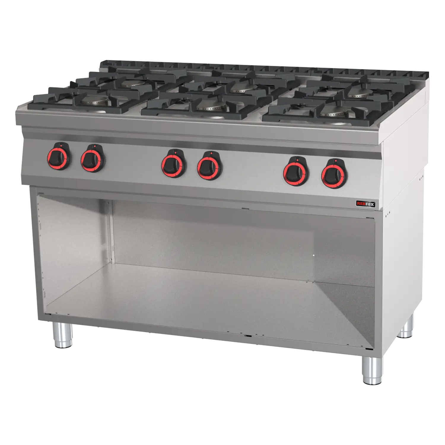 Sporák plynový 6x hořák ECO s podestavbou | REDFOX - SPB 70/120 G