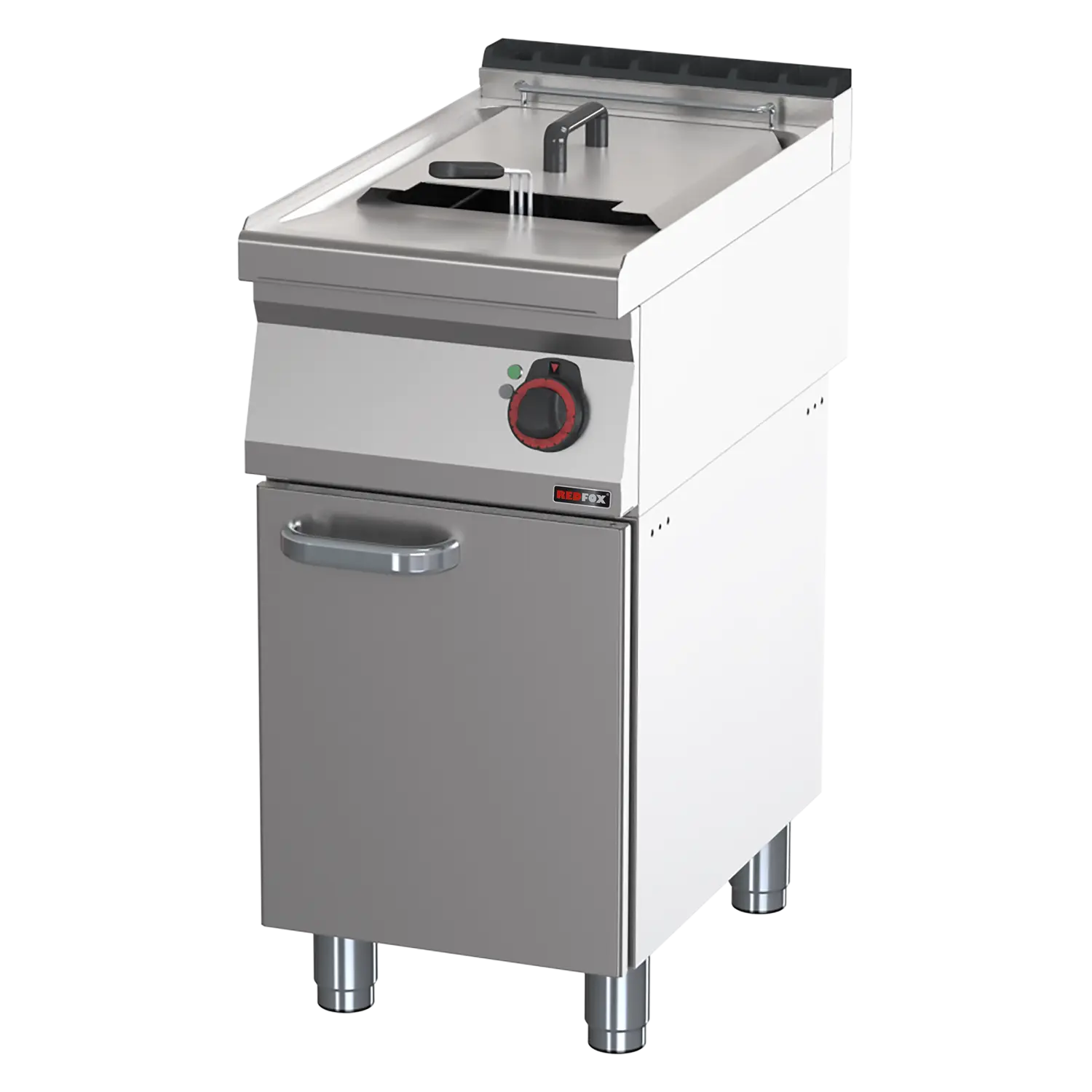 Electric fryer 0,8 kW/l, 17 l on cabinet 400 V | REDFOX - FE 70/40 E