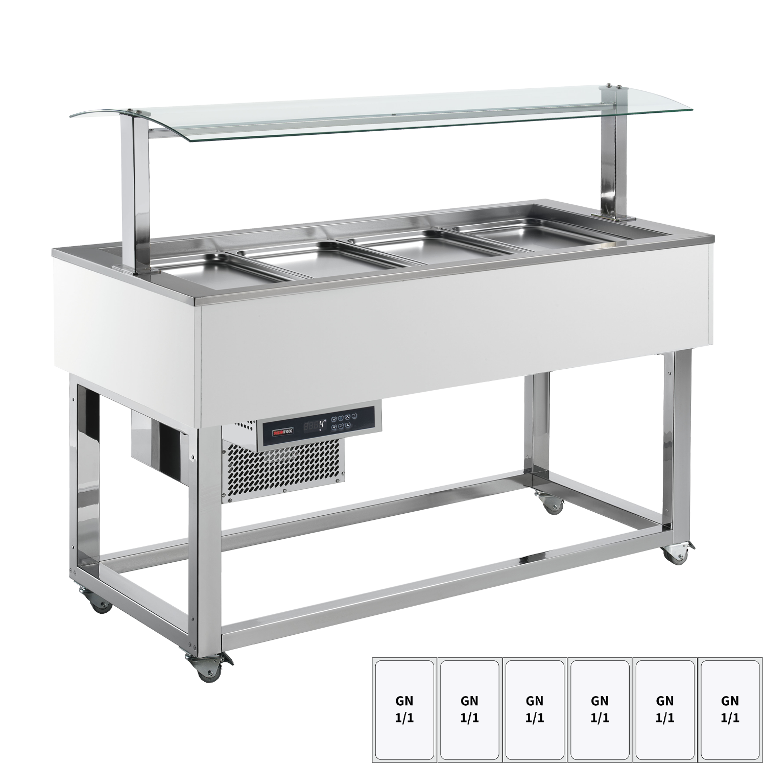 Food display island chilled GN 6-1/1 RAL | REDFOX - ES GREEN+ 6R