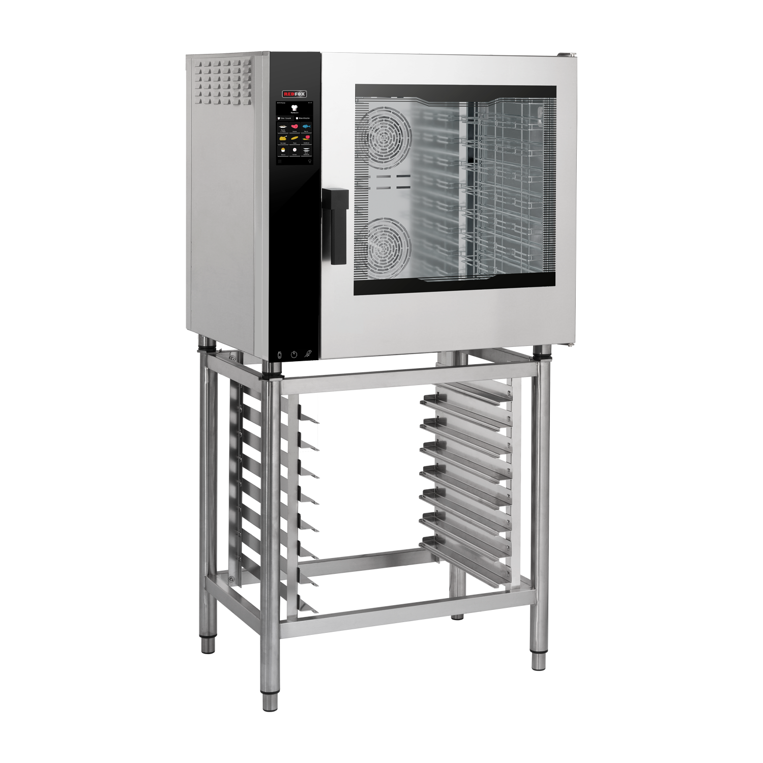 Electric convection oven reinforced version Direct steaming Color touch screen Right-hinged door 7x GN 1/1 | REDFOX - MPDN 0711 X ER