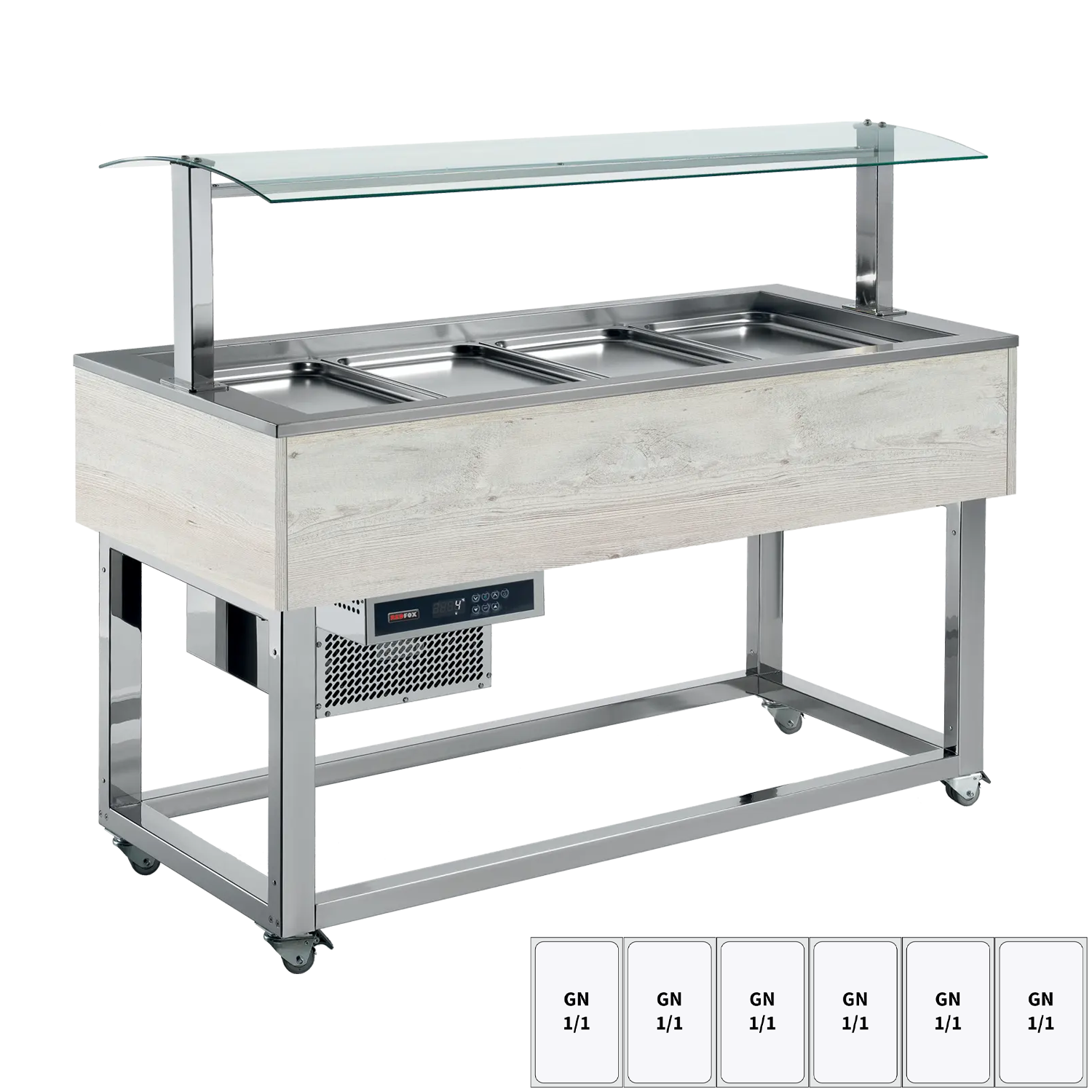 Food display island chilled GN 6-1/1 Hemlock | REDFOX - ES GREEN+ 6H