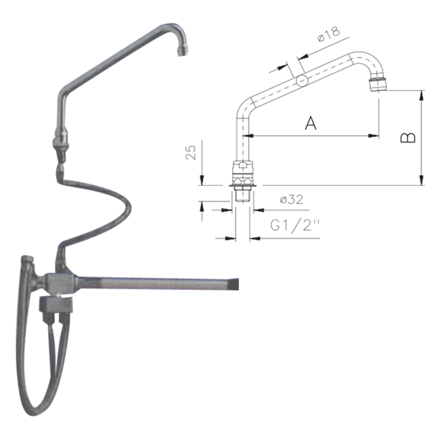Baterie kolenová se směsovačem | REDFOX - KOB 1