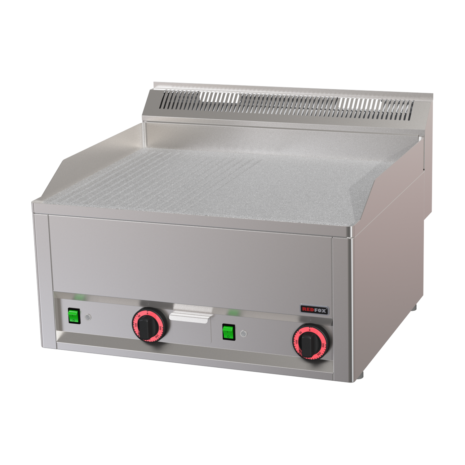 Grilovací deska 65x48 elektrická durable chrom kombinovaná bez podestavby 400 V | REDFOX - FTHRC 60 EL