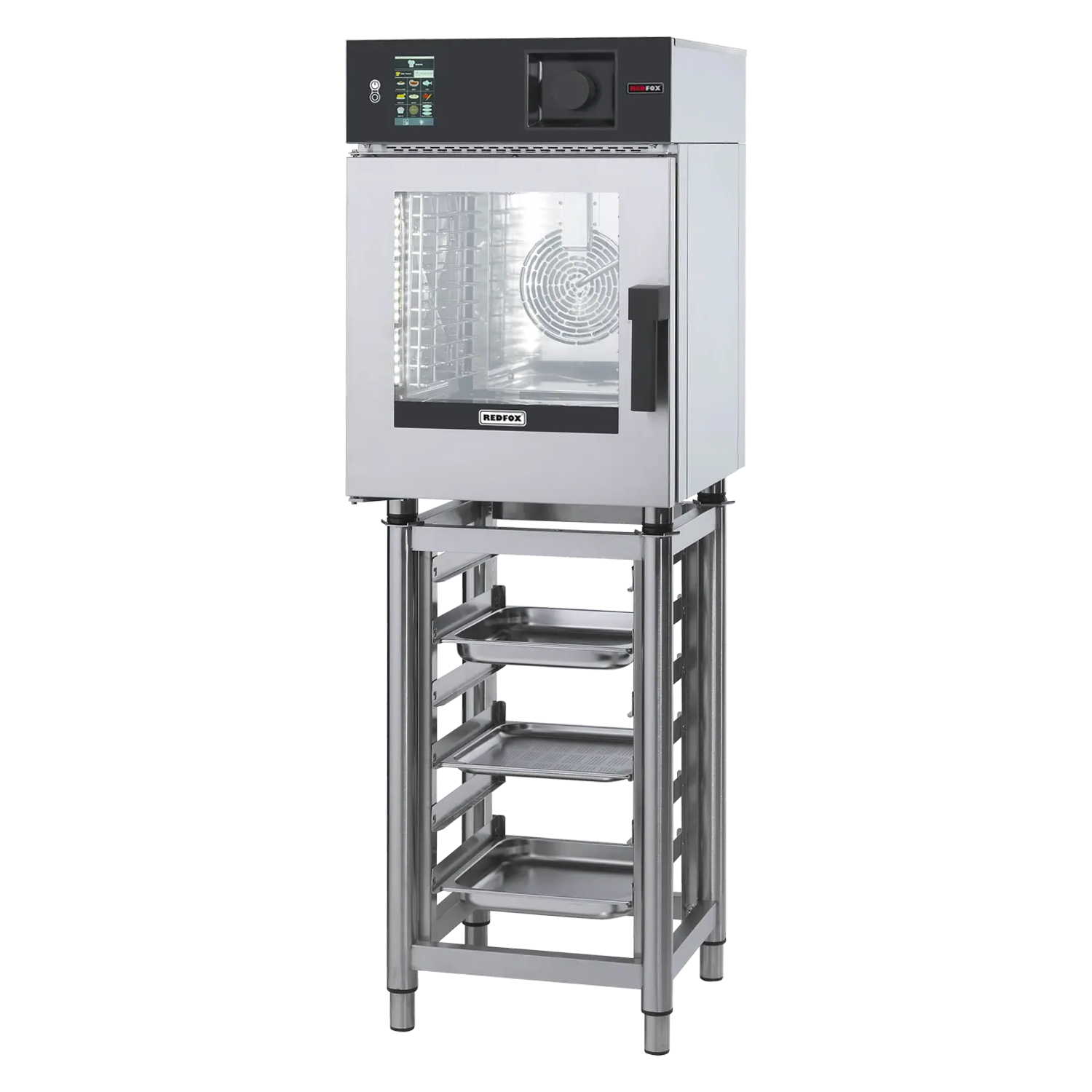 Konvektomat MINI elektrický 6x GN 1/1 automatické mytí nástřik dotykový ovládací panel 5" 400 V dveře L | REDFOX - MSDBD 0611 EL
