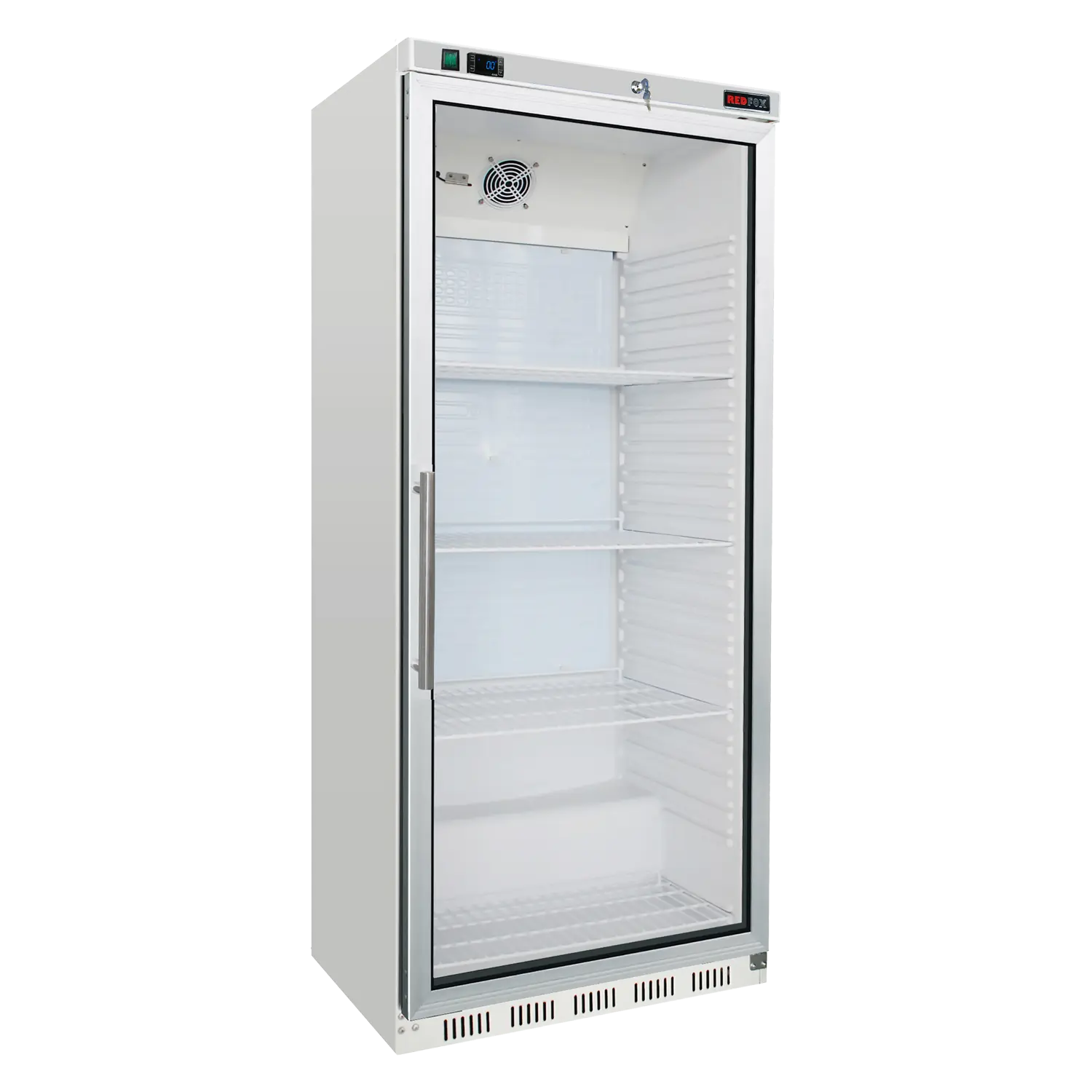 Cooling cabinet 570 l, glass door, white | REDFOX - DR 600 G