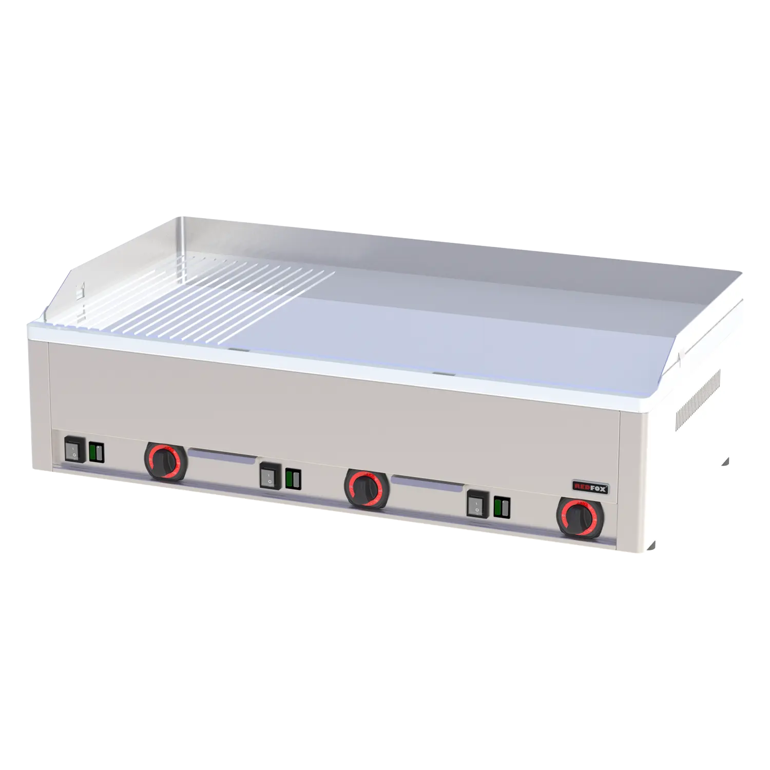 Grilovací deska 97x48 elektrická chromovaná kombinovaná stolní 400 V | REDFOX - FTHRC 90 E