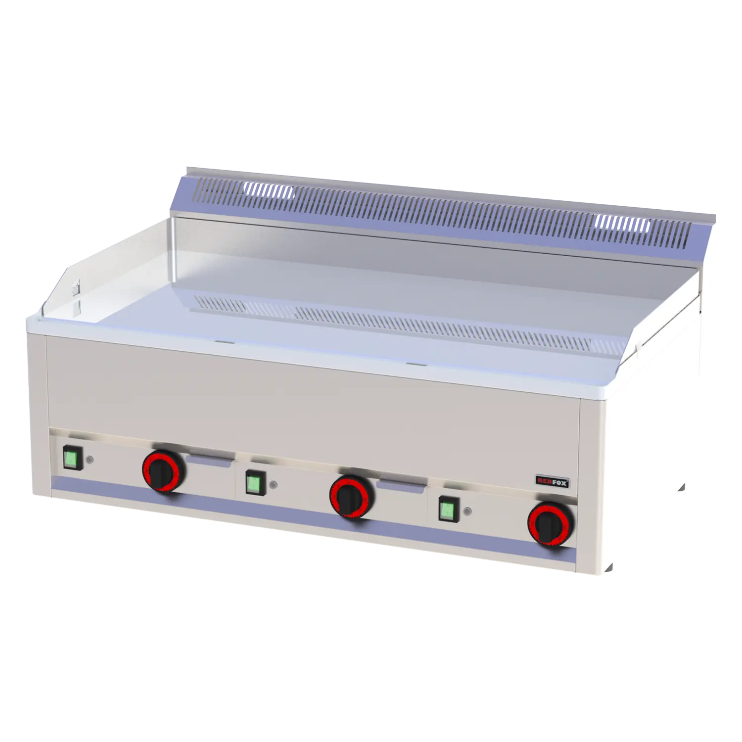 Grilovací deska 97x48 elektrická chromovaná hladká bez podestavby 400 V | REDFOX - FTHC 90 EL