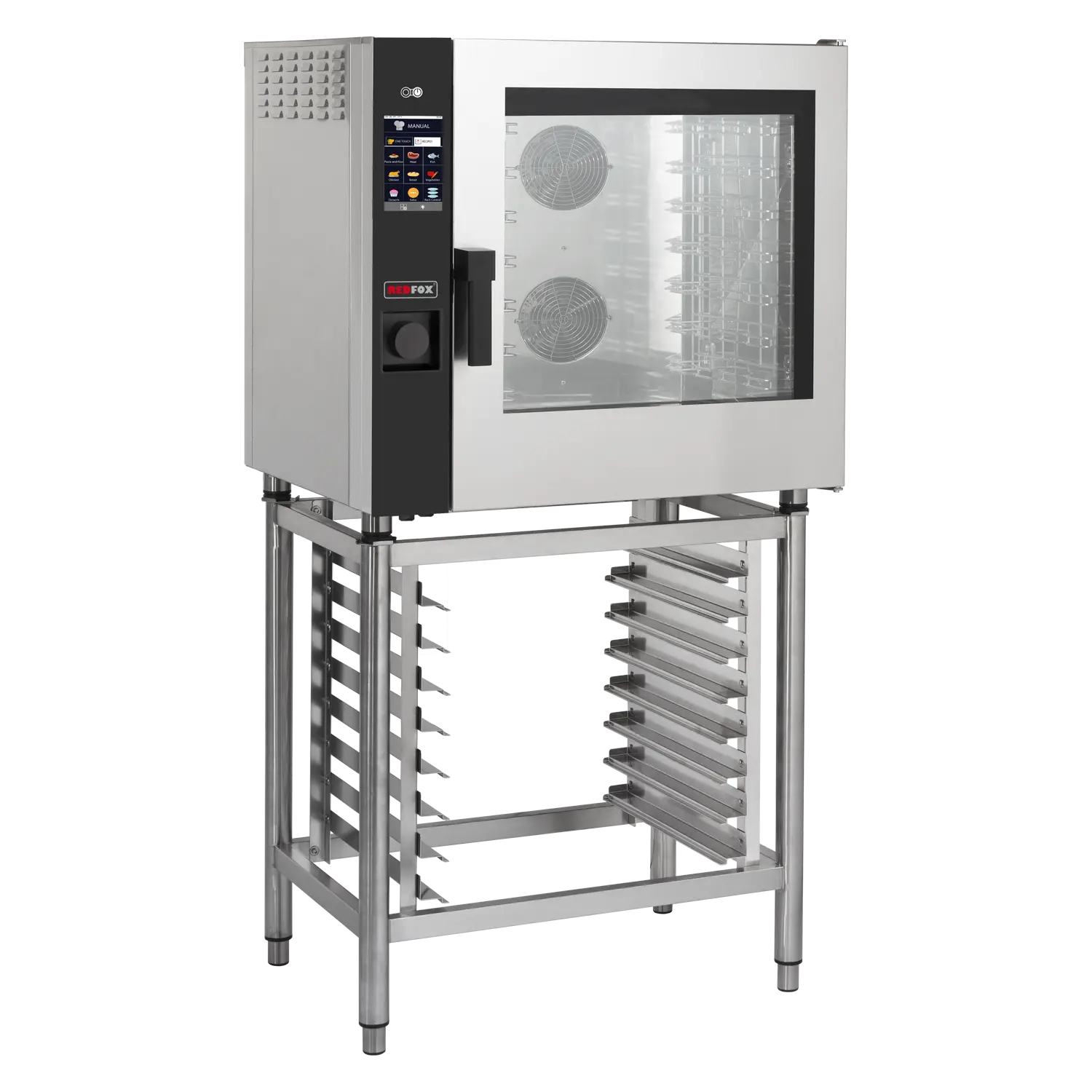 Konvektomat elektrický 7x GN 1/1 nástřik dotykový barevný pravé dveře | REDFOX - MPD 0711 ER