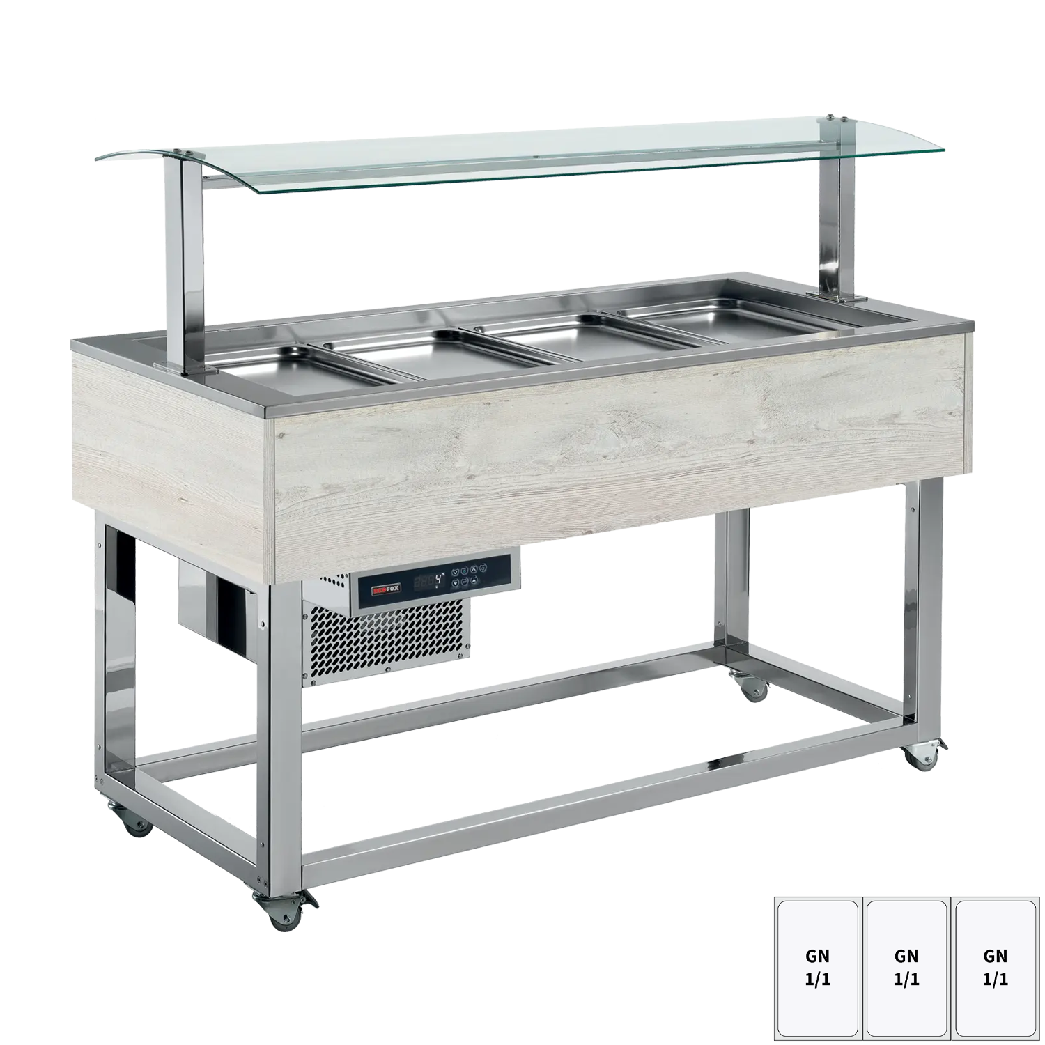 Food display island chilled GN 3-1/1 Hemlock | REDFOX - ES GREEN+ 3H