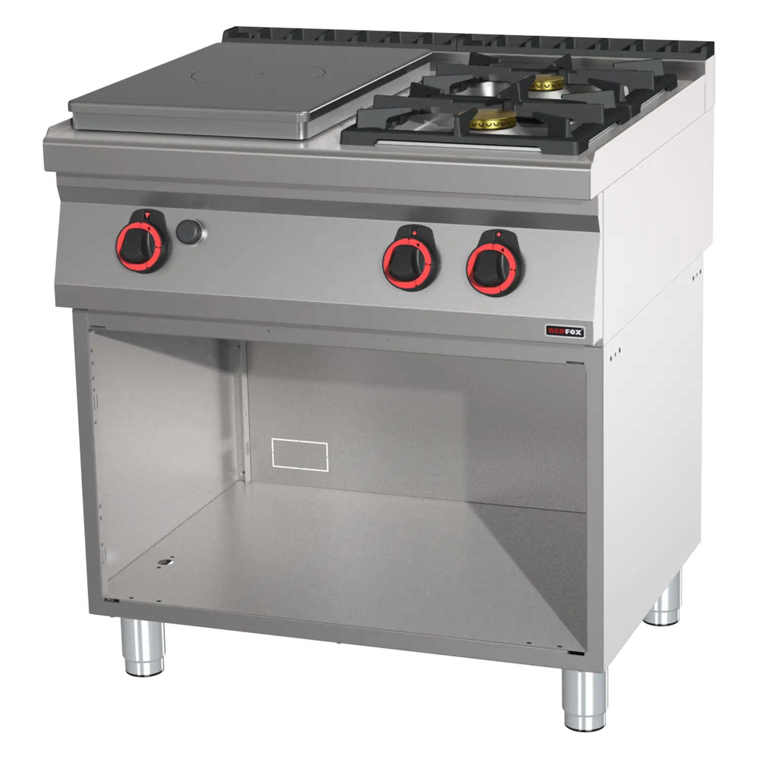 Sporák tálový plynový 3x hořák s podestavbou | REDFOX - STP 70/80 G