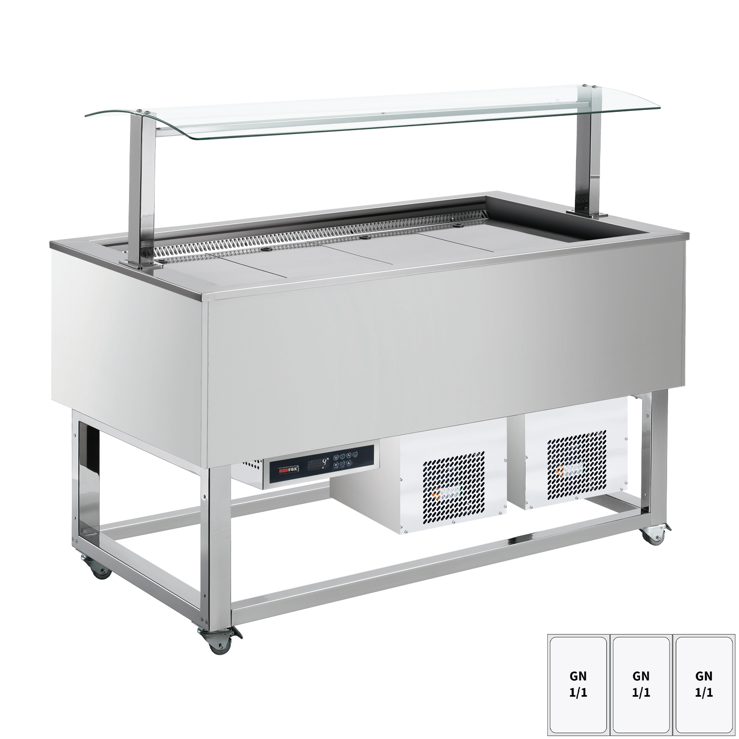 Food display island chilled GN 3-1/1 RAL | REDFOX - ES BLUE+ 3R