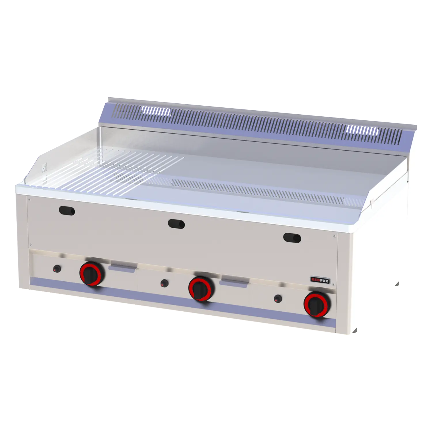 Grilovací deska 97x48 plynová chromovaná kombinovaná bez podestavby | REDFOX - FTHRC 90 GL
